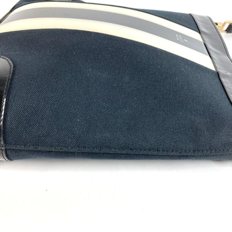 GUCCI グッチ 001 4231 ロゴ ストライプ カバン 肩掛け トートバッグ ヴィンテージ ショルダーバッグ ブラック ユニセックス【中古】 | GUCCI | 06