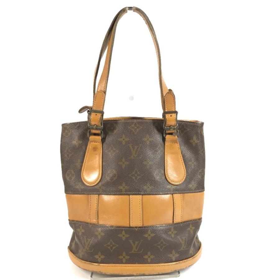 LOUIS VUITTON ルイヴィトン T42238 バケットPM  USA アメリカ 限定 トートバッグ カバン モノグラム  ハンドバッグ ブラウン 【中古】 | LOUIS VUITTON | 01