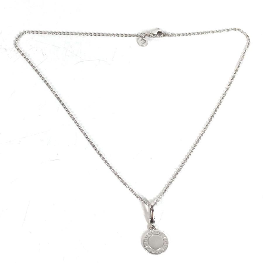 美品 BVLGARI ブルガリ ブルガリブルガリ ロゴ ダイヤ ダイヤモンド アクセサリー ジュエリー 金 K18 18K WG ネックレス シルバー【中古】 | BVLGARI | 01