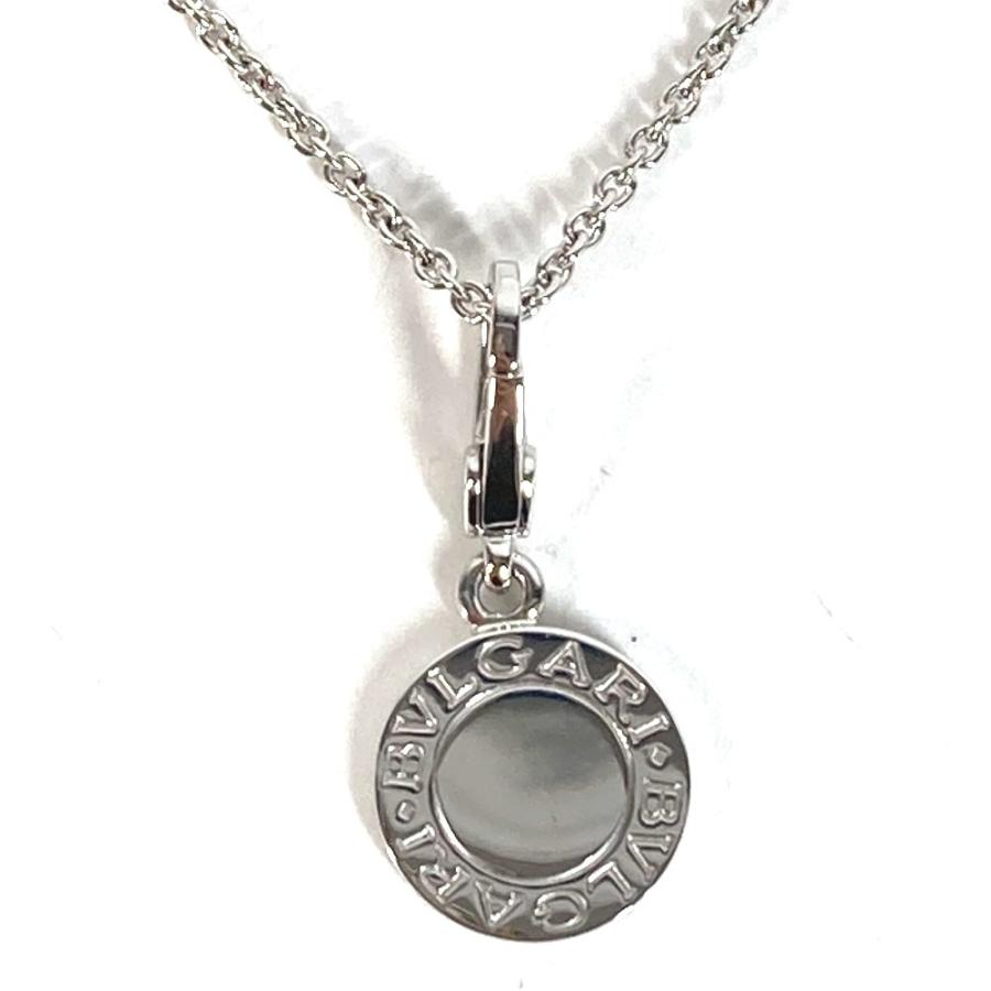 美品 BVLGARI ブルガリ ブルガリブルガリ ロゴ ダイヤ ダイヤモンド アクセサリー ジュエリー 金 K18 18K WG ネックレス シルバー【中古】 | BVLGARI | 02