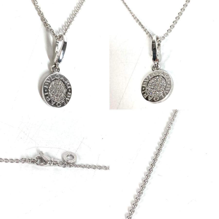 美品 BVLGARI ブルガリ ブルガリブルガリ ロゴ ダイヤ ダイヤモンド アクセサリー ジュエリー 金 K18 18K WG ネックレス シルバー【中古】 | BVLGARI | 09