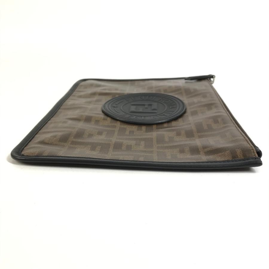 FENDI フェンディ 7N0078 ズッカ ロゴ カバン ポーチ セカンドバッグ クラッチバッグ ブラウン ユニセックス【中古】 | FENDI | 01