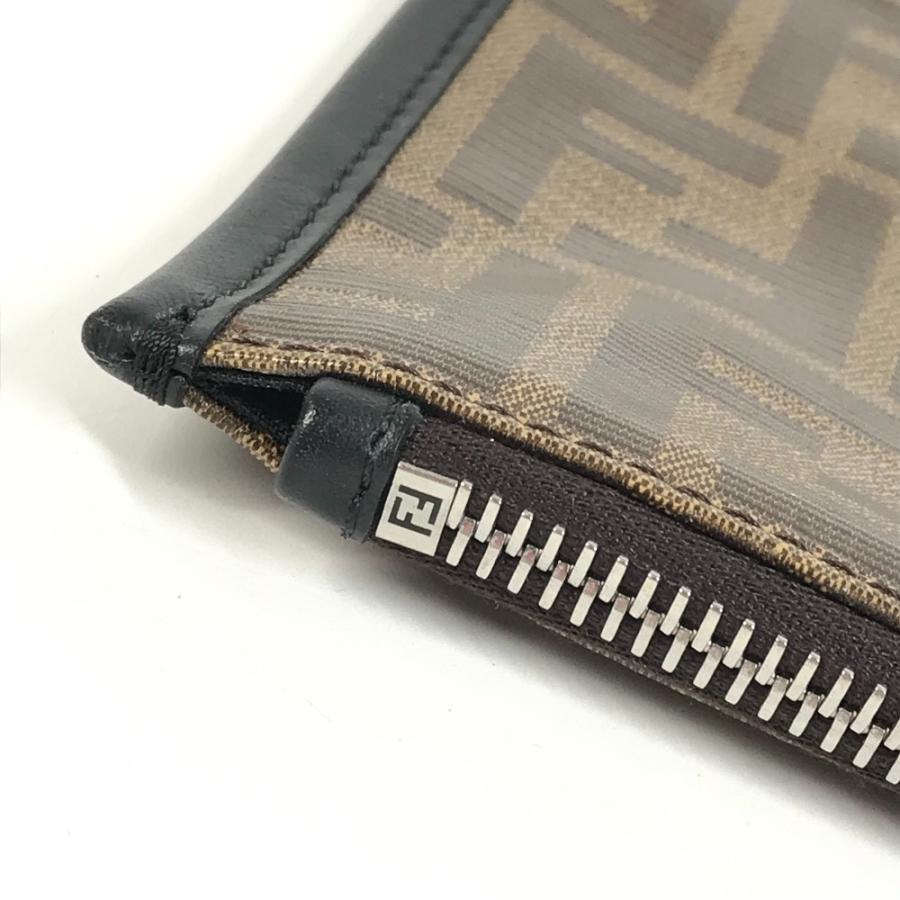 FENDI フェンディ 7N0078 ズッカ ロゴ カバン ポーチ セカンドバッグ クラッチバッグ ブラウン ユニセックス【中古】 | FENDI | 06