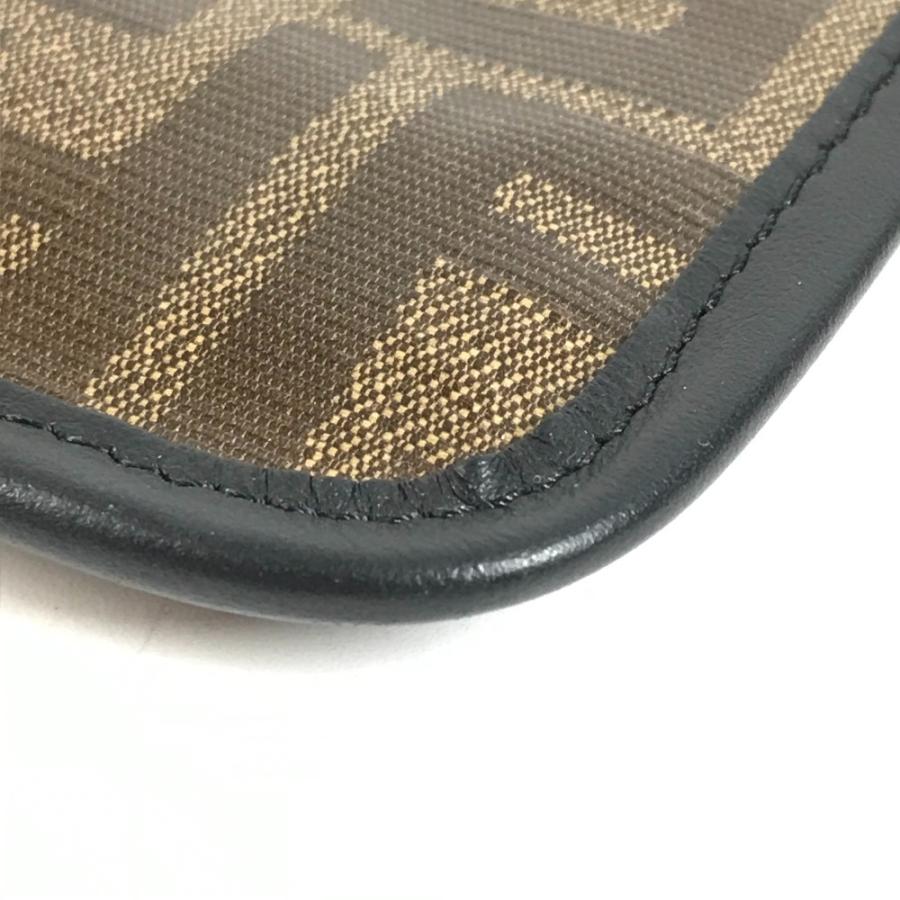 FENDI フェンディ 7N0078 ズッカ ロゴ カバン ポーチ セカンドバッグ クラッチバッグ ブラウン ユニセックス【中古】 | FENDI | 07