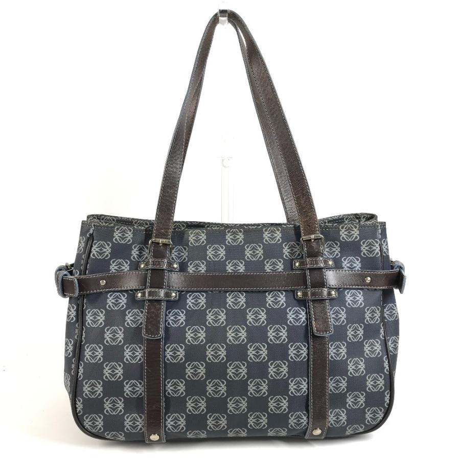 LOEWE ロエベ アナグラム ロゴ カバン 肩掛け トートバッグ ショルダーバッグ ブルー レディース【中古】 | LOEWE | 01