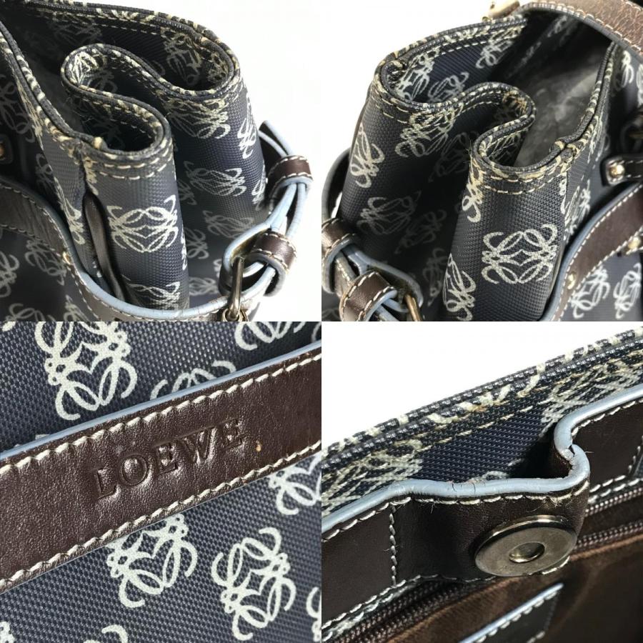 LOEWE ロエベ アナグラム ロゴ カバン 肩掛け トートバッグ ショルダーバッグ ブルー レディース【中古】 | LOEWE | 08