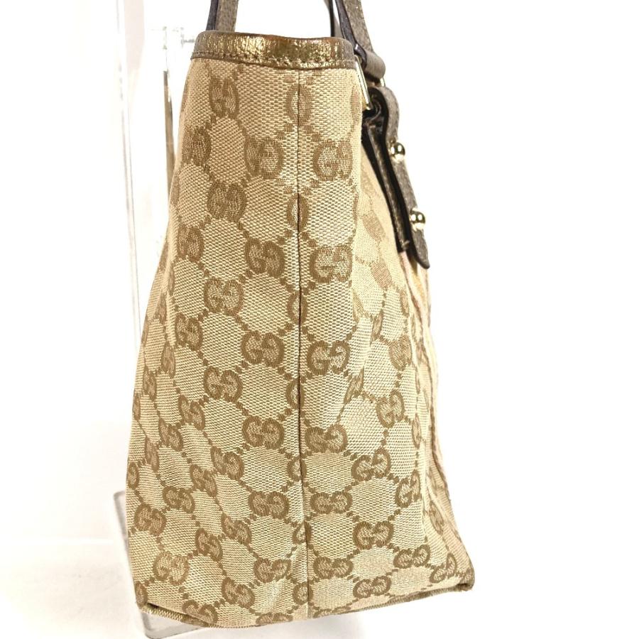 GUCCI グッチ 137396 ロゴ GG カバン 肩掛け トートバッグ チャーム付き ショルダーバッグ ベージュ ユニセックス【中古】 | GUCCI | 03