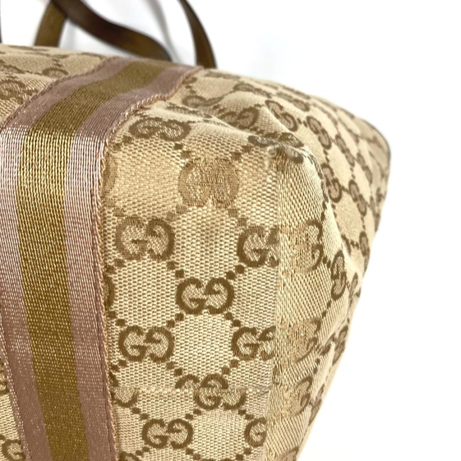 GUCCI グッチ 137396 ロゴ GG カバン 肩掛け トートバッグ チャーム付き ショルダーバッグ ベージュ ユニセックス【中古】 | GUCCI | 05