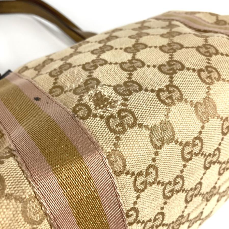 GUCCI グッチ 137396 ロゴ GG カバン 肩掛け トートバッグ チャーム付き ショルダーバッグ ベージュ ユニセックス【中古】 | GUCCI | 06