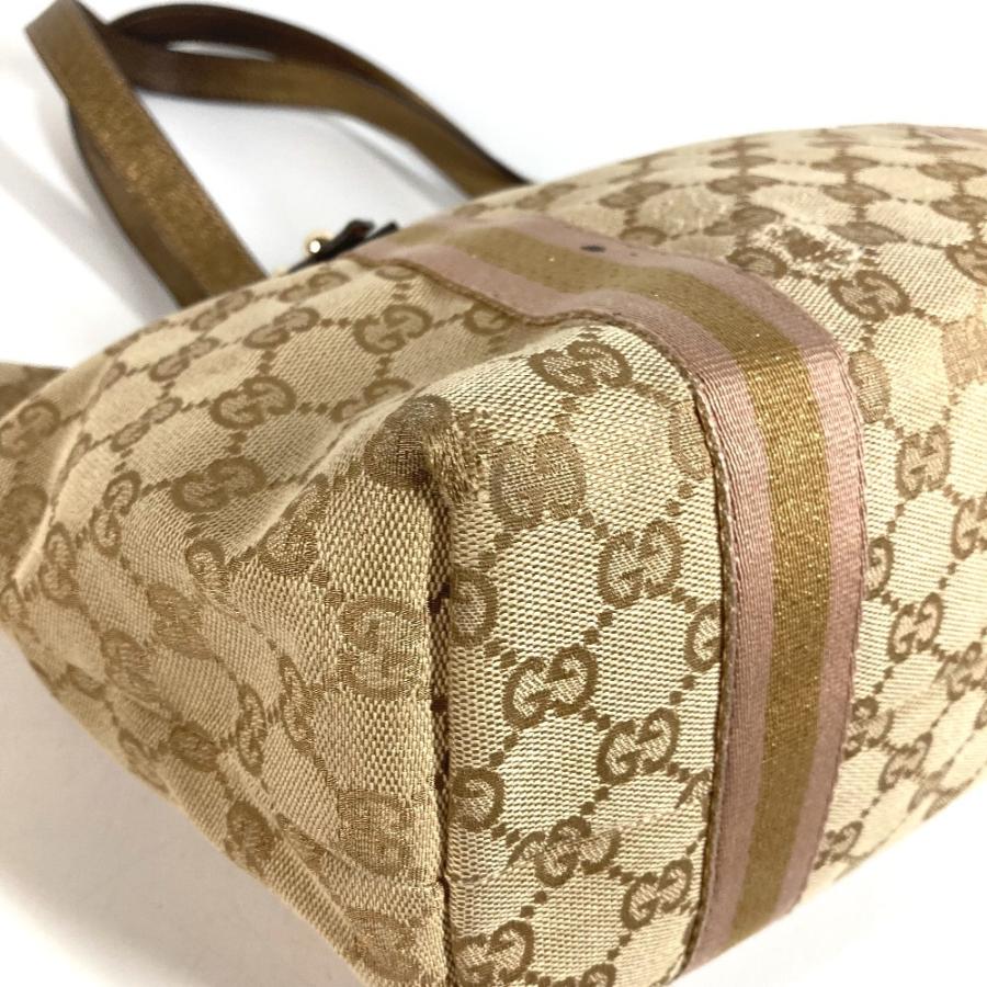 GUCCI グッチ 137396 ロゴ GG カバン 肩掛け トートバッグ チャーム付き ショルダーバッグ ベージュ ユニセックス【中古】 | GUCCI | 07