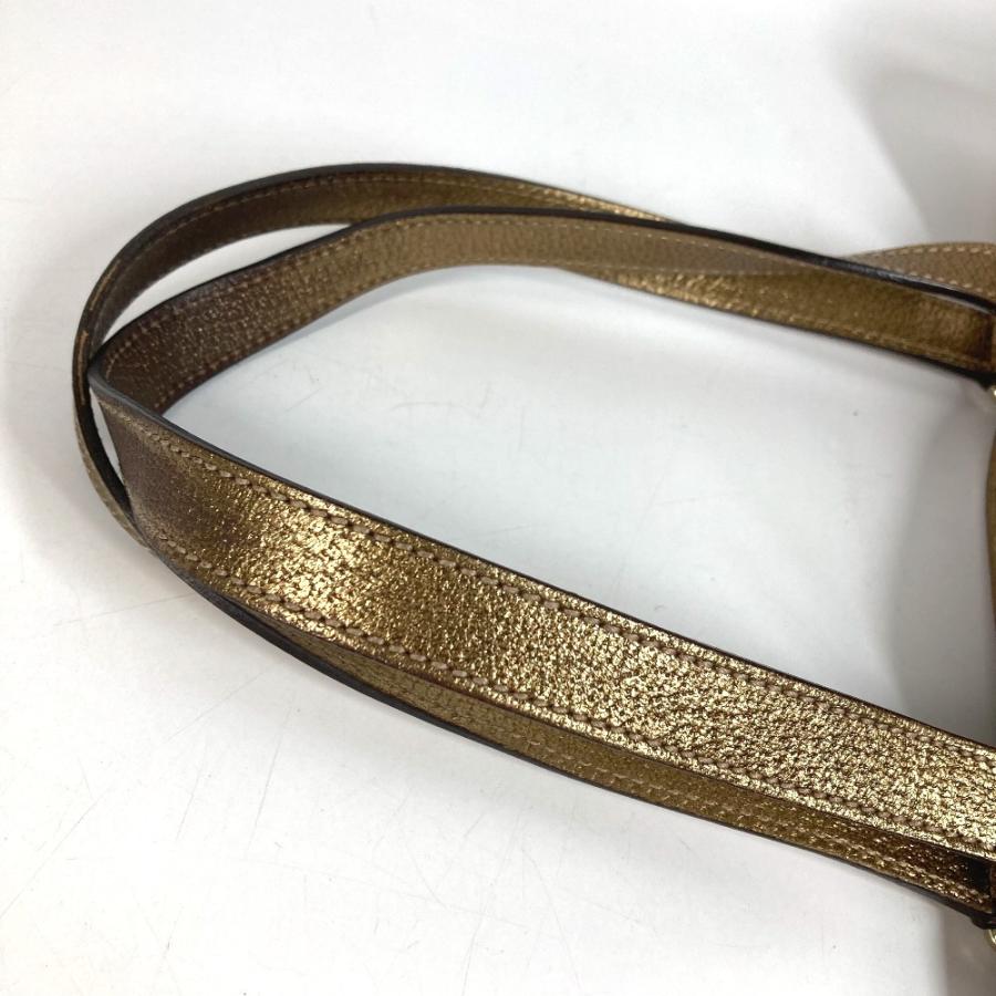 GUCCI グッチ 137396 ロゴ GG カバン 肩掛け トートバッグ チャーム付き ショルダーバッグ ベージュ ユニセックス【中古】 | GUCCI | 08