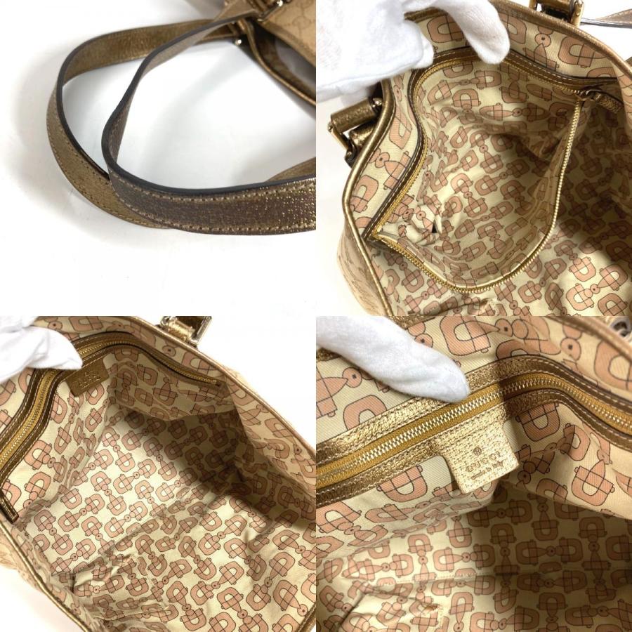GUCCI グッチ 137396 ロゴ GG カバン 肩掛け トートバッグ チャーム付き ショルダーバッグ ベージュ ユニセックス【中古】 | GUCCI | 09