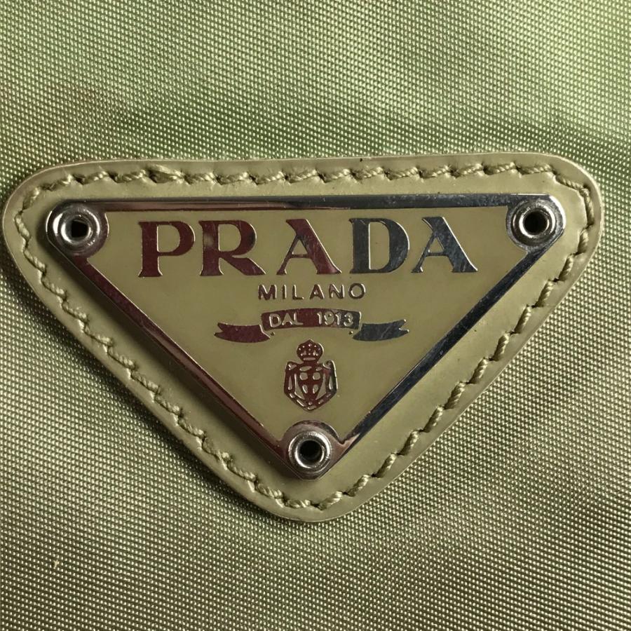 PRADA プラダ B6675F トライアングルロゴ 三角ロゴ プレート カバン 斜め掛け ポシェット ショルダーバッグ ベージュ系【中古】 | PRADA | 07
