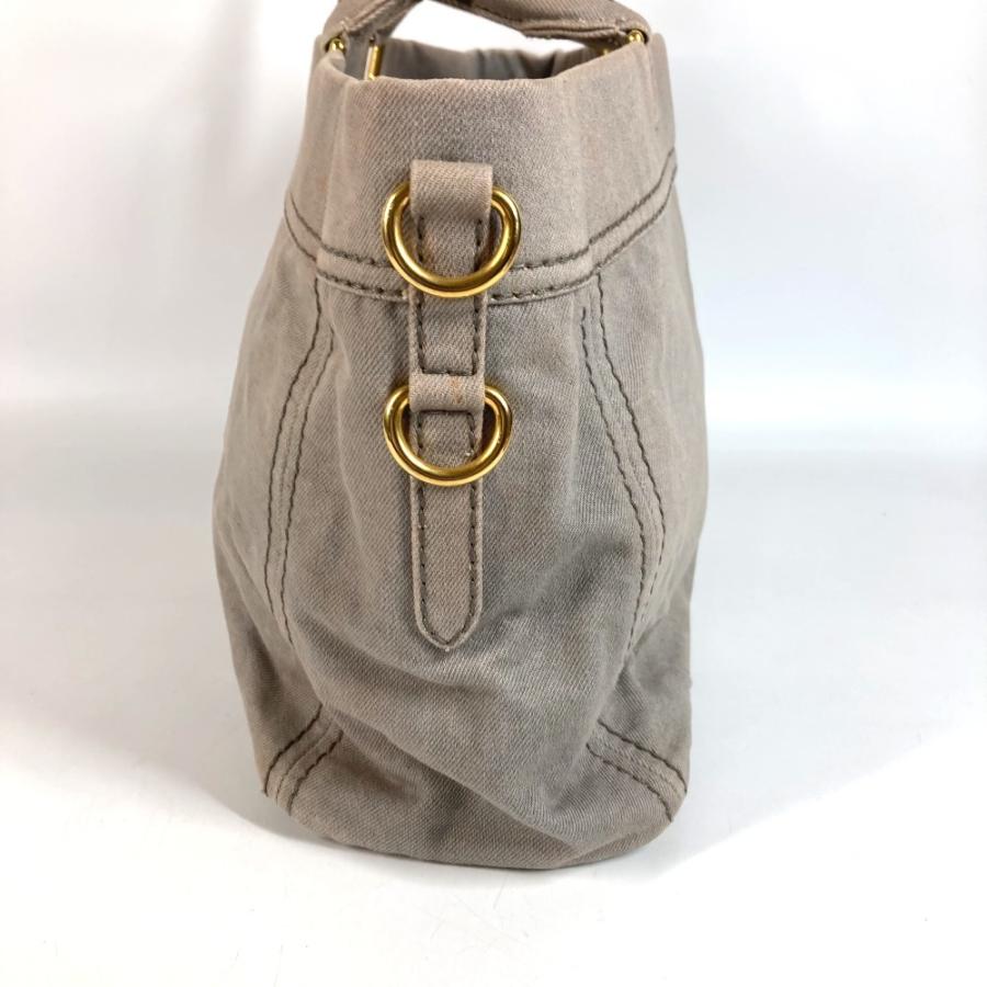 PRADA プラダ カナパ ロゴ カバン トートバッグ ハンドバッグ グレー系 ユニセックス【中古】 | PRADA | 02