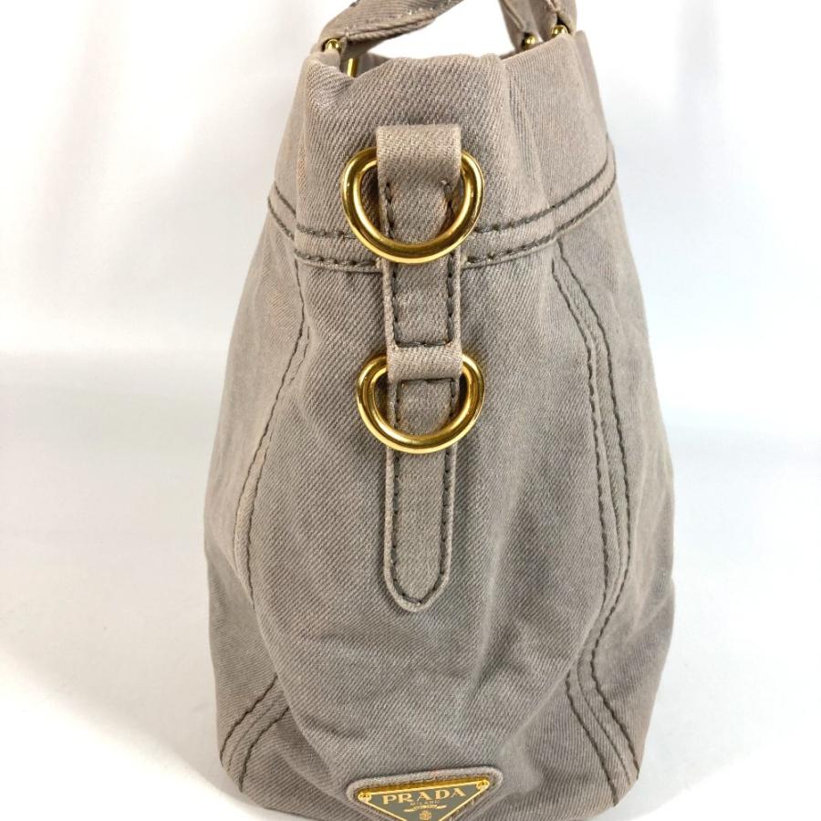PRADA プラダ カナパ ロゴ カバン トートバッグ ハンドバッグ グレー系 ユニセックス【中古】 | PRADA | 03