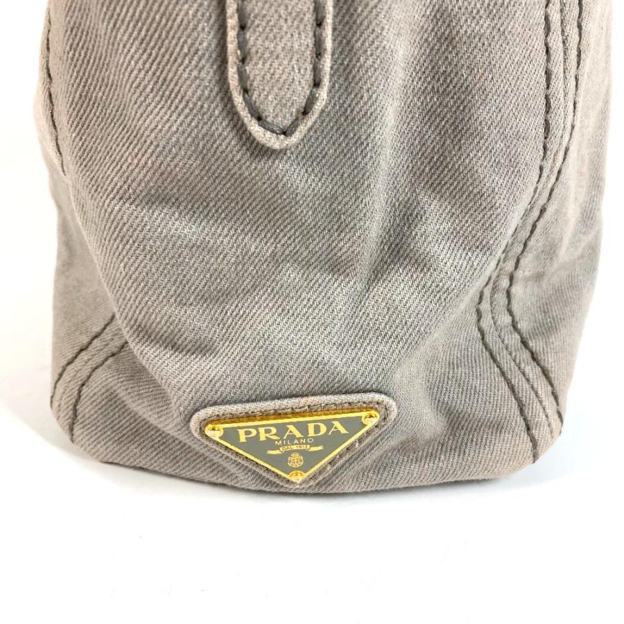 PRADA プラダ カナパ ロゴ カバン トートバッグ ハンドバッグ グレー系 ユニセックス【中古】 | PRADA | 04