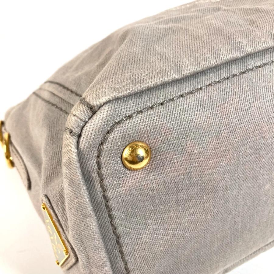 PRADA プラダ カナパ ロゴ カバン トートバッグ ハンドバッグ グレー系 ユニセックス【中古】 | PRADA | 05