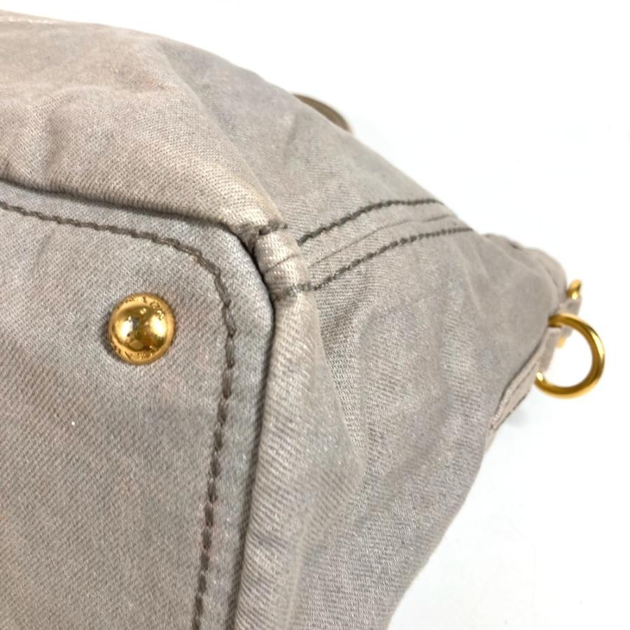 PRADA プラダ カナパ ロゴ カバン トートバッグ ハンドバッグ グレー系 ユニセックス【中古】 | PRADA | 07