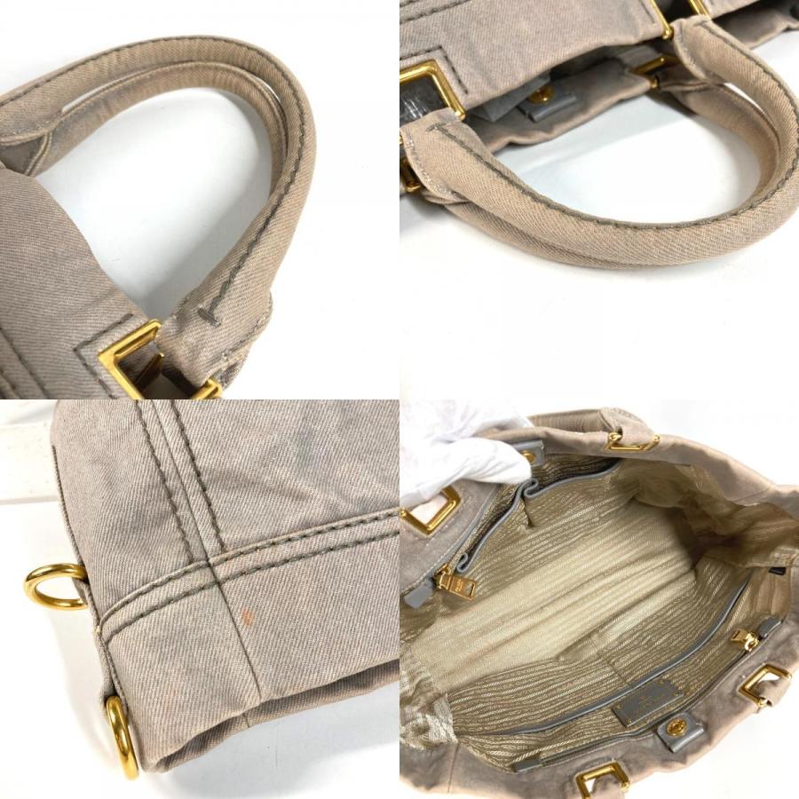 PRADA プラダ カナパ ロゴ カバン トートバッグ ハンドバッグ グレー系 ユニセックス【中古】 | PRADA | 08