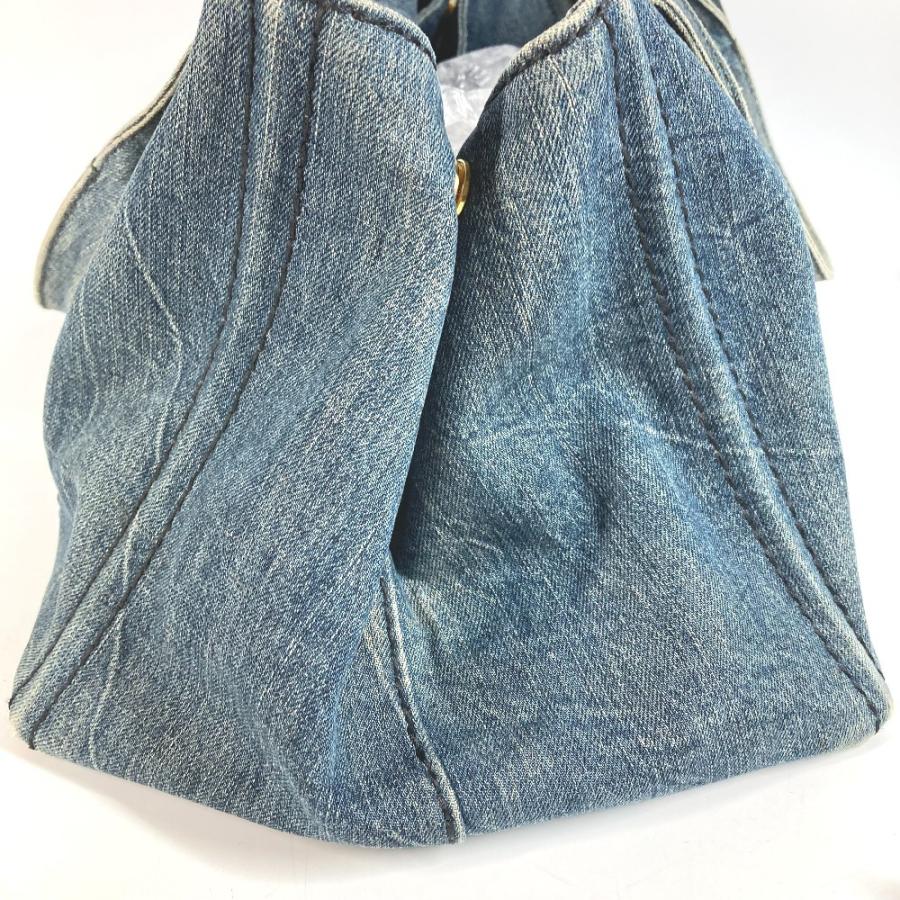 PRADA プラダ B1872B カナパ ロゴ ハンドバッグ ショルダーバッグ トートバッグ ブルー ユニセックス【中古】 | PRADA | 03