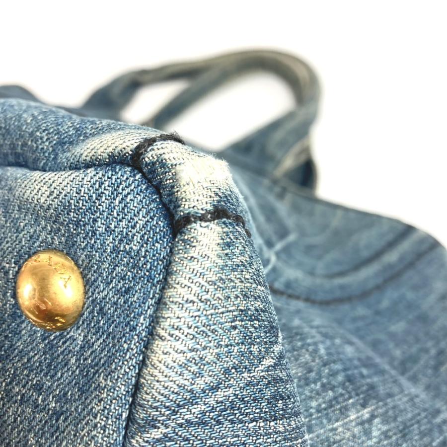 PRADA プラダ B1872B カナパ ロゴ ハンドバッグ ショルダーバッグ トートバッグ ブルー ユニセックス【中古】 | PRADA | 07