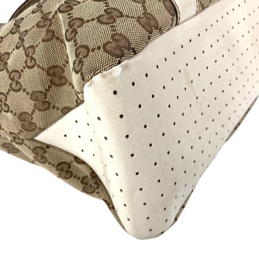 GUCCI グッチ 145971 GG ロゴ 肩掛け カバン トートバッグ ショルダーバッグ ホワイト ユニセックス【中古】 | GUCCI | 06