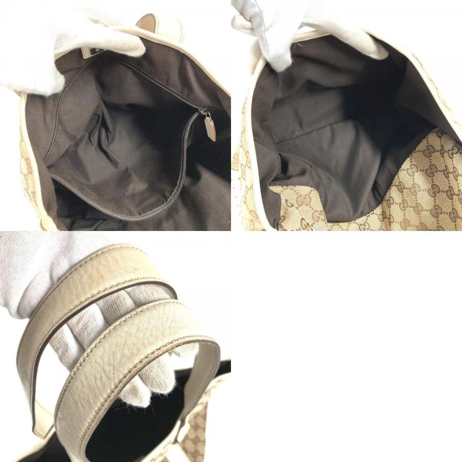GUCCI グッチ 145971 GG ロゴ 肩掛け カバン トートバッグ ショルダーバッグ ホワイト ユニセックス【中古】 | GUCCI | 09