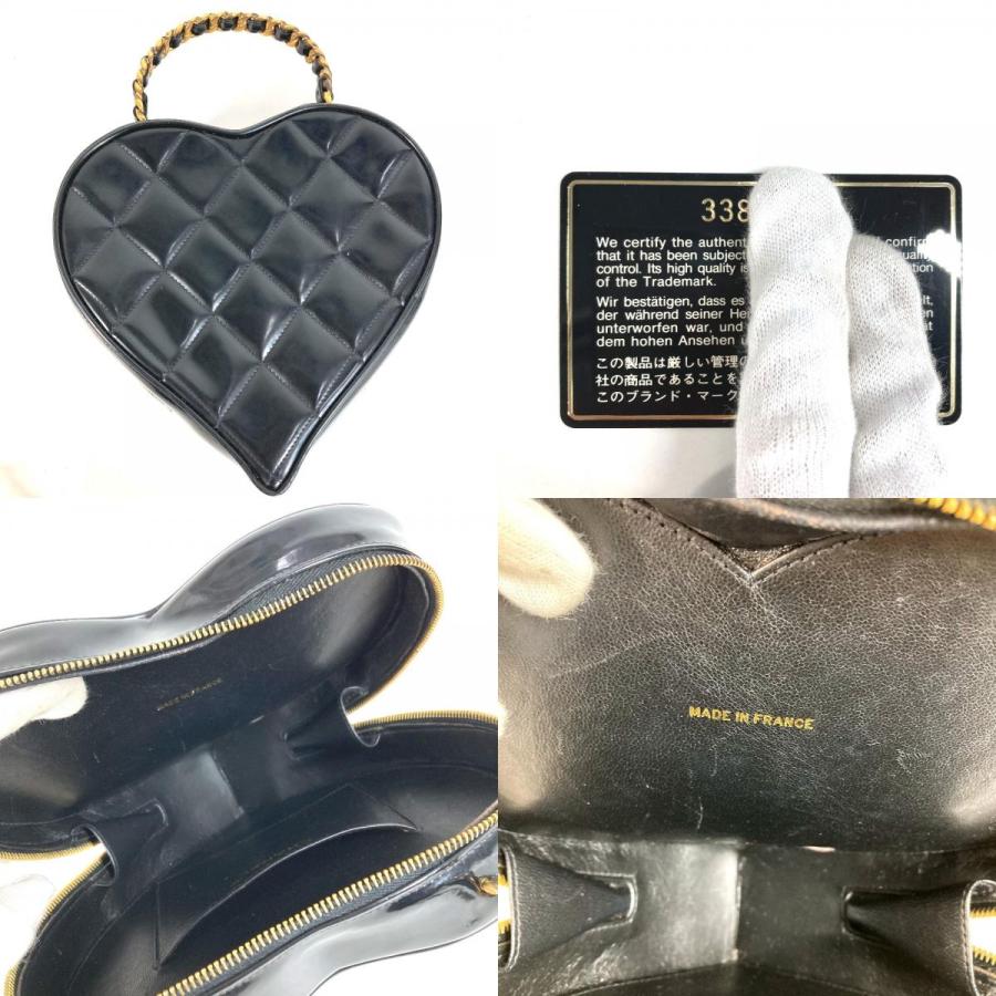 CHANEL シャネル ハート CC ココマーク マトラッセ キルティング　チェーン ロゴ バニティバッグ  ヴィンテージ ハンドバッグ【中古】 | CHANEL | 08