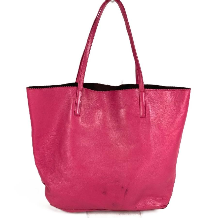 LOEWE ロエベ アナグラム ロゴ 肩掛け カバン トートバッグ タッセル フリンジ付き ナッパ ショルダーバッグ ピンク レディース【中古】 | LOEWE | 01