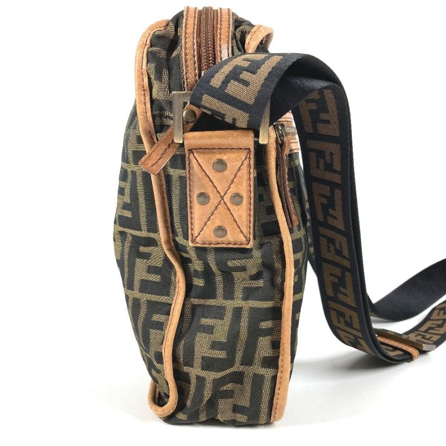 FENDI フェンディ ズッカ ロゴ カバン 斜め掛け ポシェット ショルダーバッグ ブラウン ユニセックス【中古】 | FENDI | 03