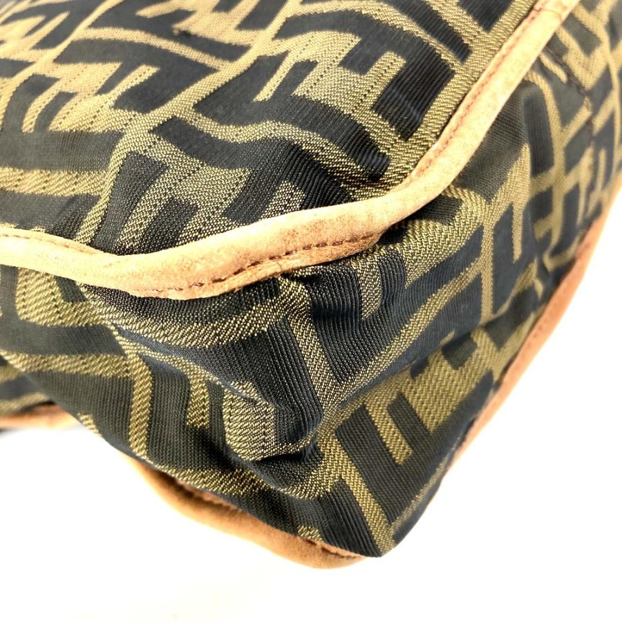 FENDI フェンディ ズッカ ロゴ カバン 斜め掛け ポシェット ショルダーバッグ ブラウン ユニセックス【中古】 | FENDI | 06