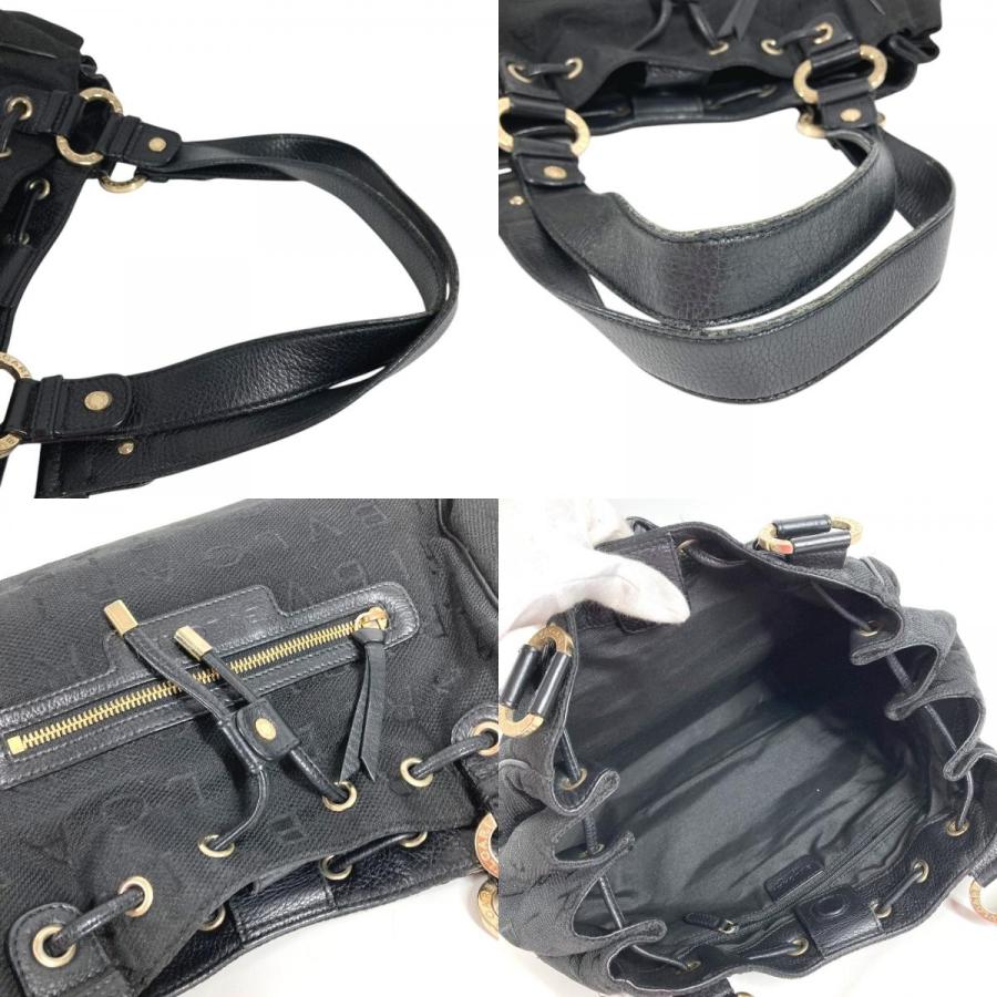 BVLGARI ブルガリ ブルガリブルガリロゴ カバン トートバッグ 肩掛け  ショルダーバッグ ブラック ユニセックス【中古】 | BVLGARI | 08