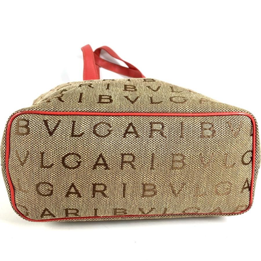 BVLGARI ブルガリ ロゴマニア ロゴ 縦型 肩掛け カバン トートバッグ  ショルダーバッグ ベージュ ユニセックス【中古】 | BVLGARI | 04