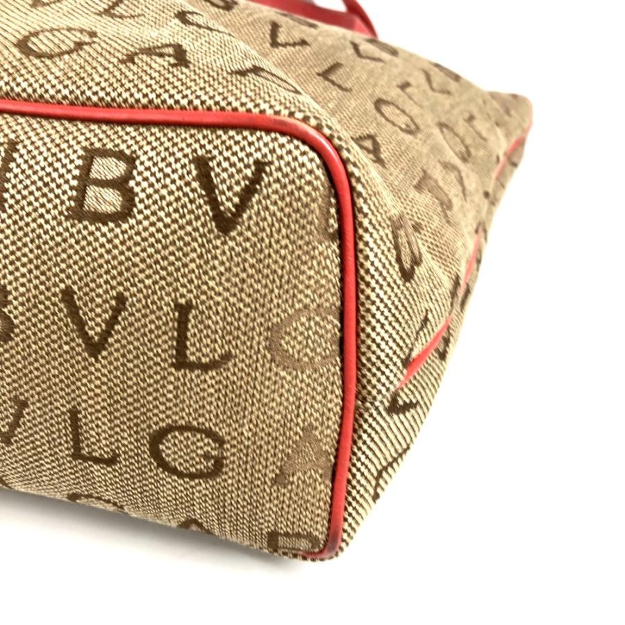 BVLGARI ブルガリ ロゴマニア ロゴ 縦型 肩掛け カバン トートバッグ  ショルダーバッグ ベージュ ユニセックス【中古】 | BVLGARI | 05