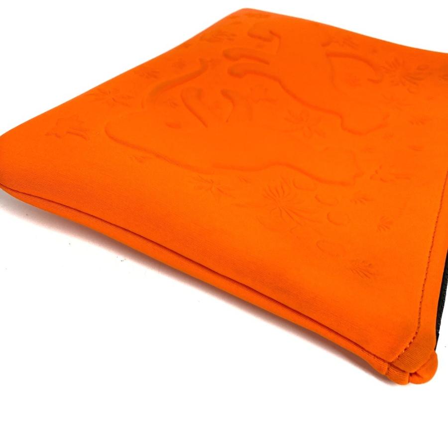 HERMES エルメス ネオバンＭM  クラッチバッグ カバン メイクポーチ マルチポーチ レオパード 豹 ヒョウ ポーチ オレンジ 【中古】 | HERMES | 02