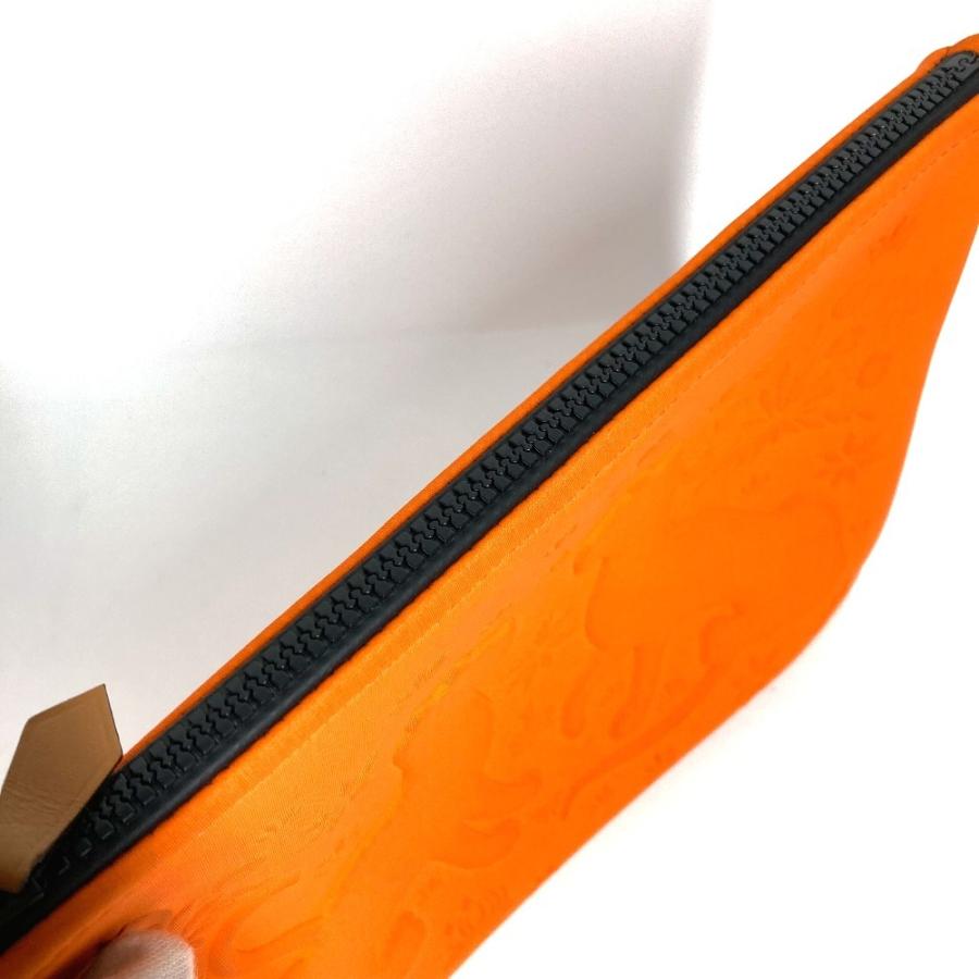 HERMES エルメス ネオバンＭM  クラッチバッグ カバン メイクポーチ マルチポーチ レオパード 豹 ヒョウ ポーチ オレンジ 【中古】 | HERMES | 06