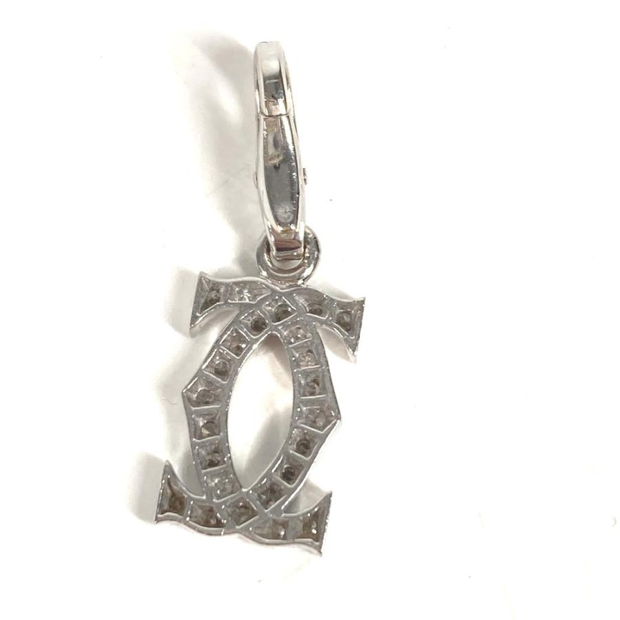 美品 CARTIER カルティエ 2C チャーム 750 ダイヤモンド アクセサリー ジュエリー ネックレス ダイヤ K18 金 18K ペンダントトップ【中古】 | Cartier | 01