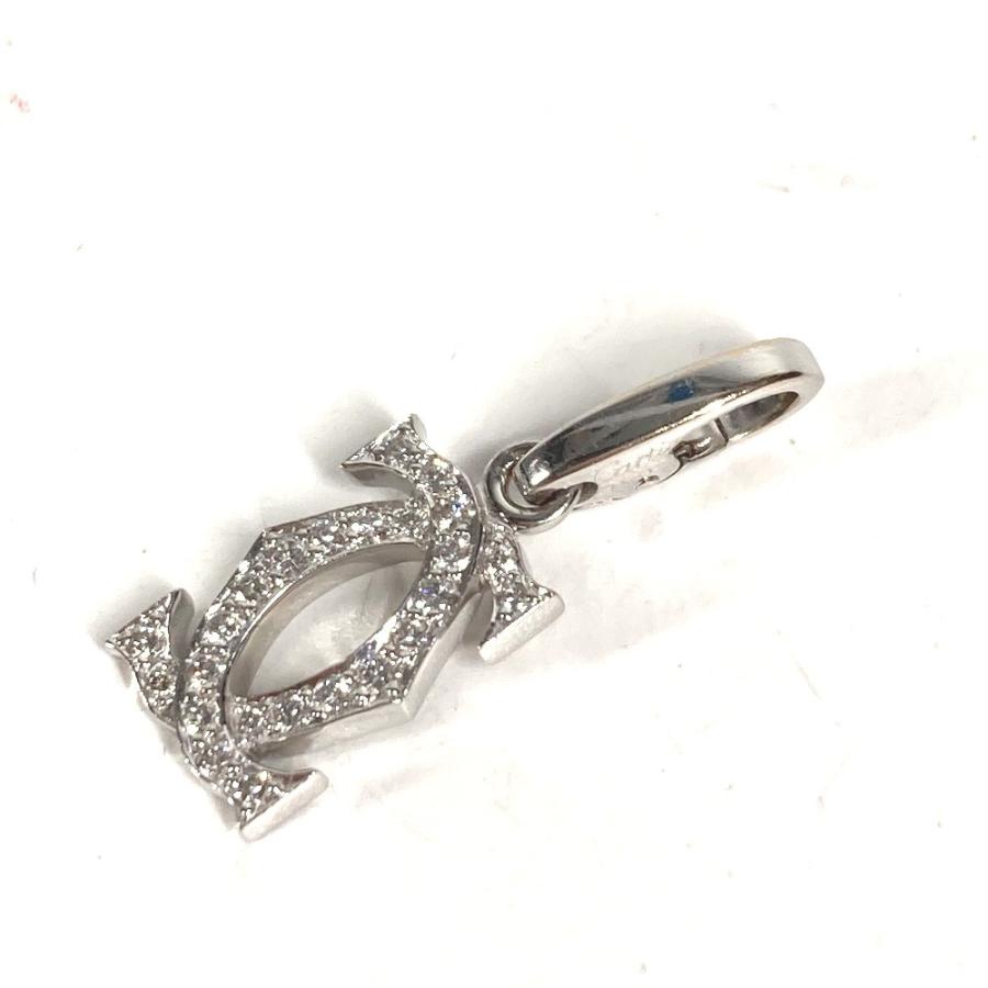 美品 CARTIER カルティエ 2C チャーム 750 ダイヤモンド アクセサリー ジュエリー ネックレス ダイヤ K18 金 18K ペンダントトップ【中古】 | Cartier | 07