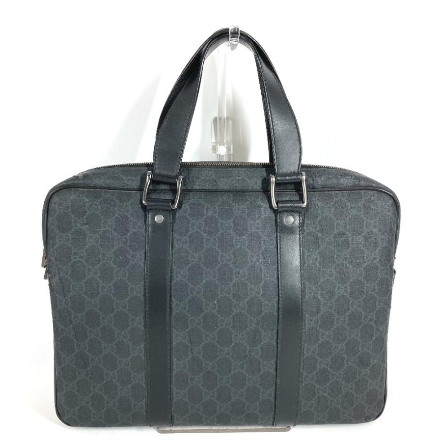 GUCCI グッチ 368557 GGスプリーム ロゴ カバン ブリーフケース ハンドバッグ 書類バッグ ビジネスバッグ ブラック ユニセックス【中古】 | GUCCI | 01