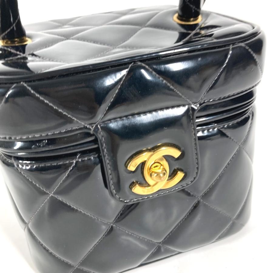 CHANEL シャネル  ヴィンテージシャネル Vintage Chanel マトラッセ パテントレザー バニティバッグ（ハート型ミラー付き）【中古】 | CHANEL | 04