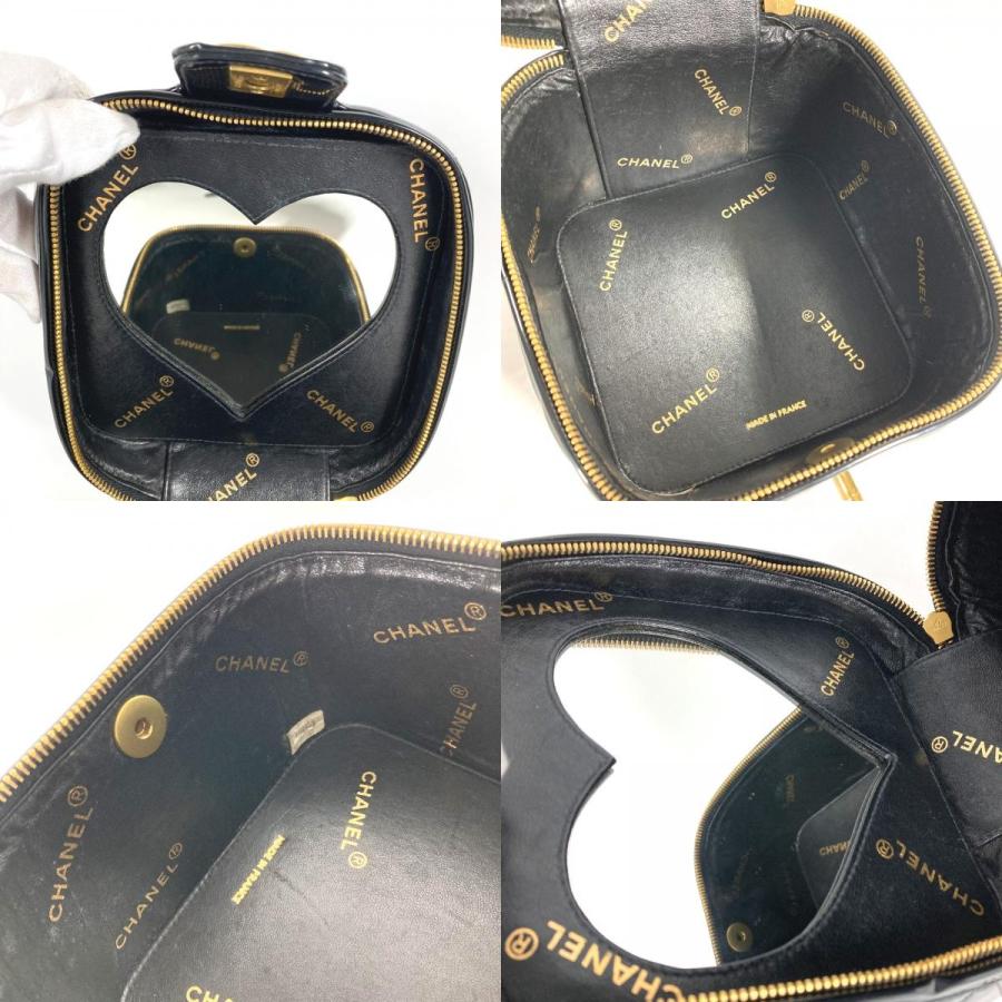 CHANEL シャネル  ヴィンテージシャネル Vintage Chanel マトラッセ パテントレザー バニティバッグ（ハート型ミラー付き）【中古】 | CHANEL | 09