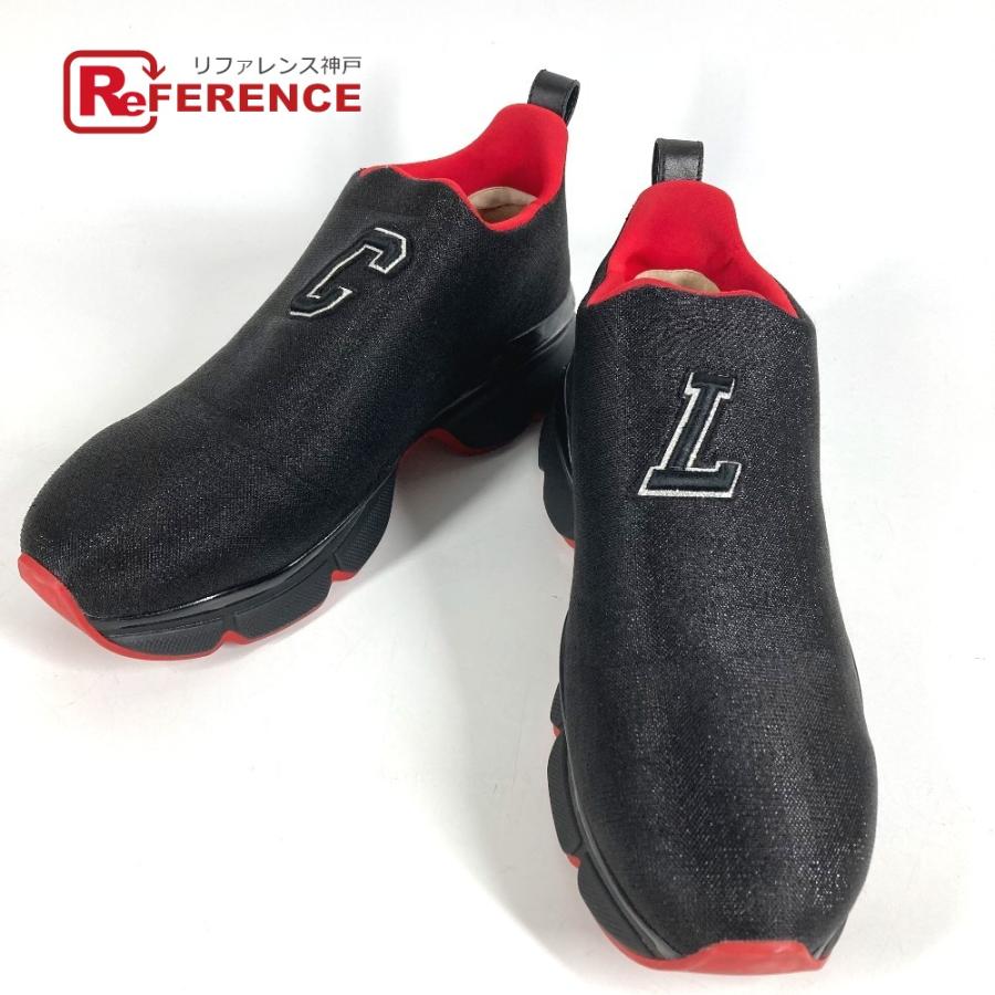 Christian Louboutin クリスチャンルブタン ロゴ CL スリッポン シューズ 靴 スニーカー ブラック メンズ【中古】 | Christian Louboutin