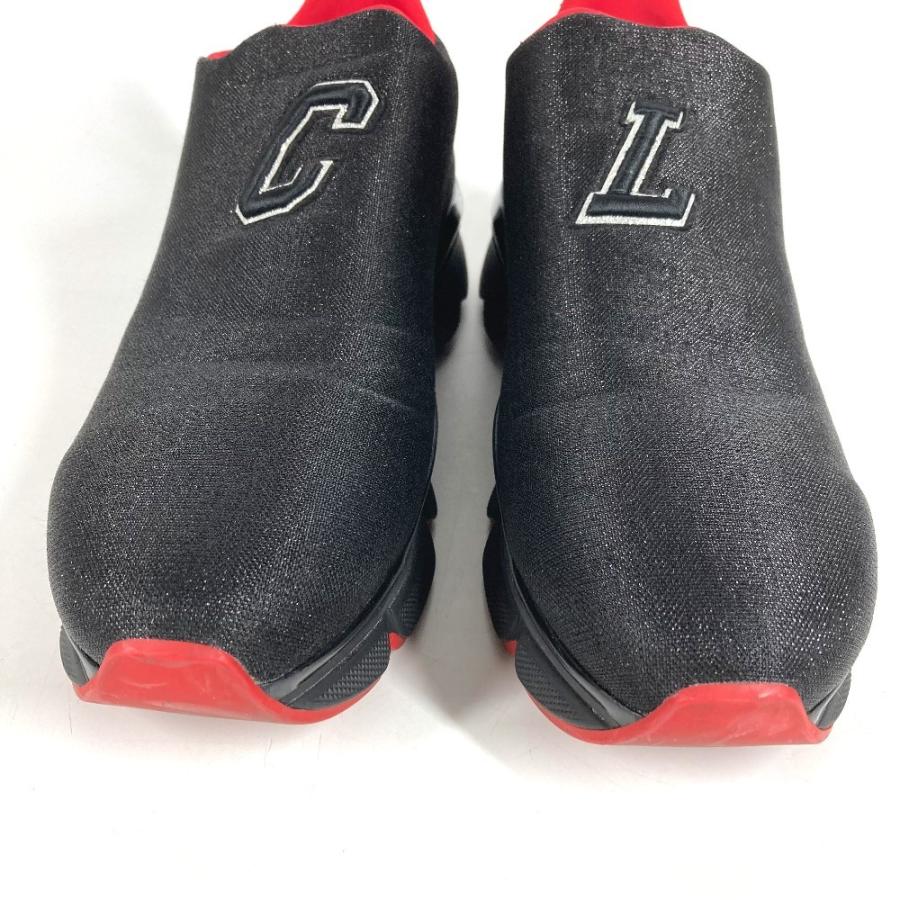 Christian Louboutin クリスチャンルブタン ロゴ CL スリッポン シューズ 靴 スニーカー ブラック メンズ【中古】 | Christian Louboutin | 02
