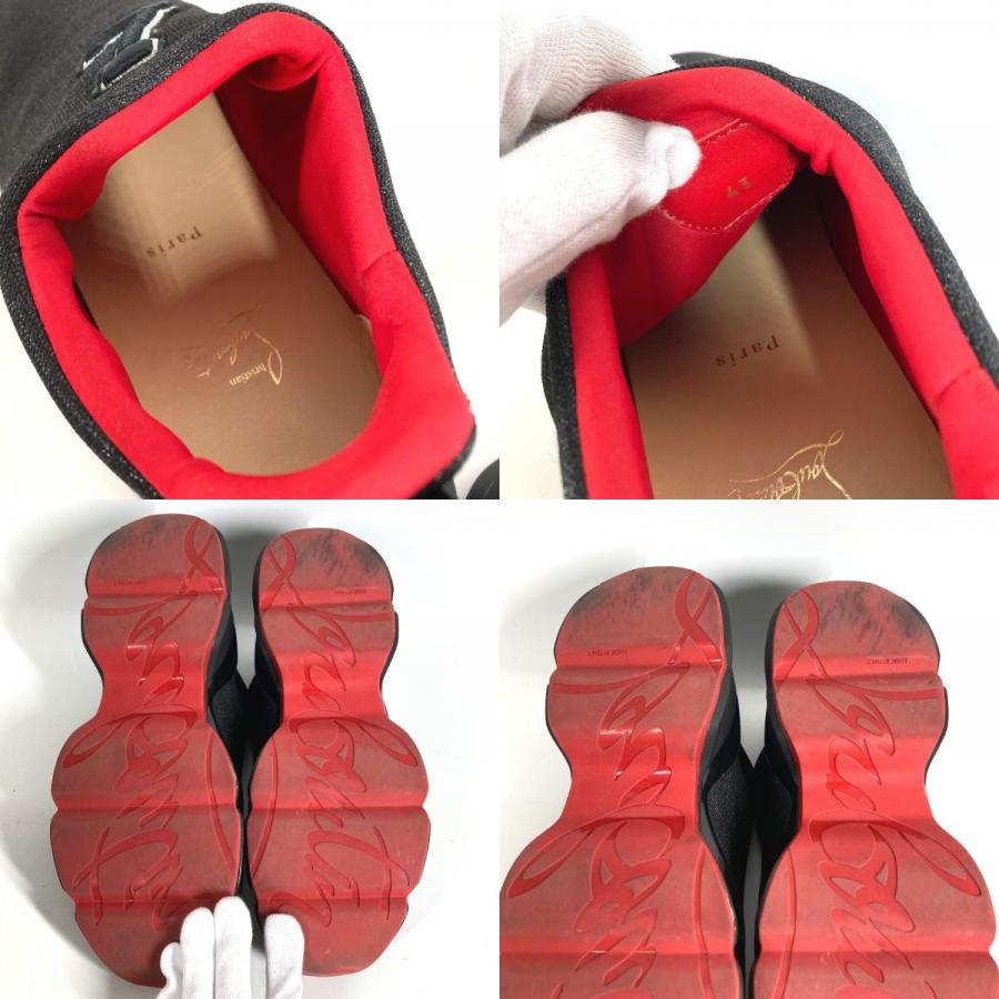 Christian Louboutin クリスチャンルブタン ロゴ CL スリッポン シューズ 靴 スニーカー ブラック メンズ【中古】 | Christian Louboutin | 08