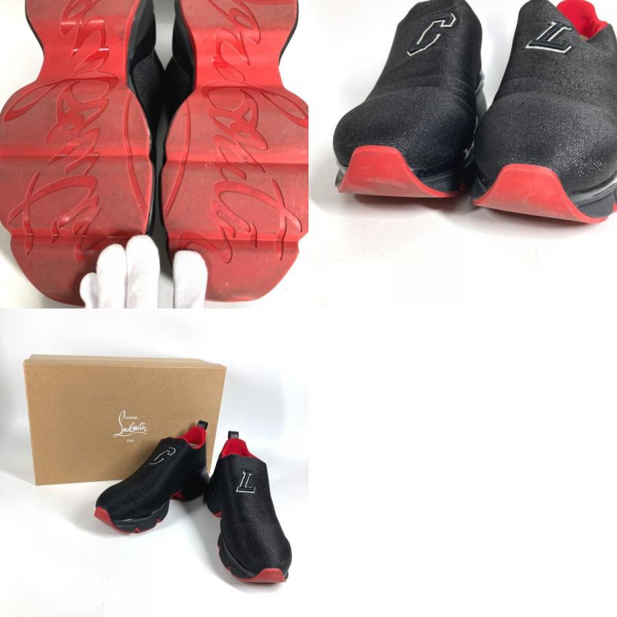 Christian Louboutin クリスチャンルブタン ロゴ CL スリッポン シューズ 靴 スニーカー ブラック メンズ【中古】 | Christian Louboutin | 09