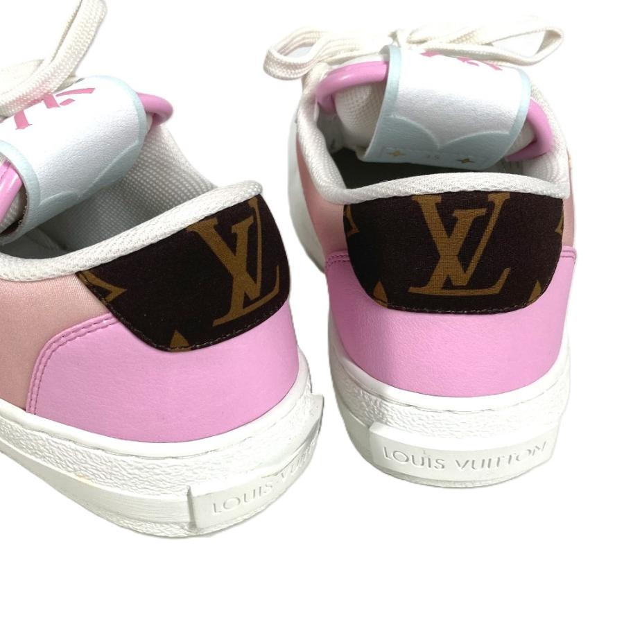 未使用 LOUIS VUITTON ルイヴィトン 1AA16R ロゴ 紐 シューズ 靴 チャーリーライン モノグラム スニーカー ピンク レディース【中古】 | LOUIS VUITTON | 03