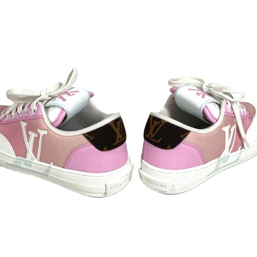 未使用 LOUIS VUITTON ルイヴィトン 1AA16R ロゴ 紐 シューズ 靴 チャーリーライン モノグラム スニーカー ピンク レディース【中古】 | LOUIS VUITTON | 04