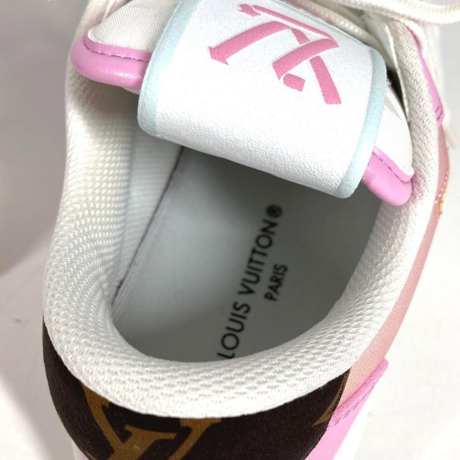 未使用 LOUIS VUITTON ルイヴィトン 1AA16R ロゴ 紐 シューズ 靴 チャーリーライン モノグラム スニーカー ピンク レディース【中古】 | LOUIS VUITTON | 05