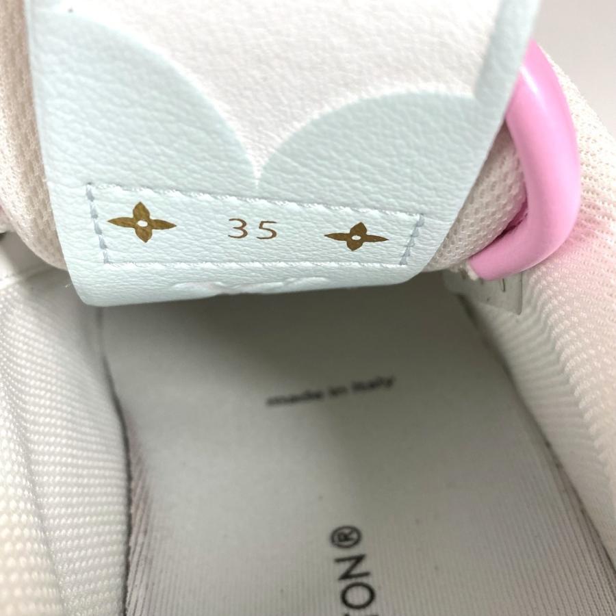 未使用 LOUIS VUITTON ルイヴィトン 1AA16R ロゴ 紐 シューズ 靴 チャーリーライン モノグラム スニーカー ピンク レディース【中古】 | LOUIS VUITTON | 06