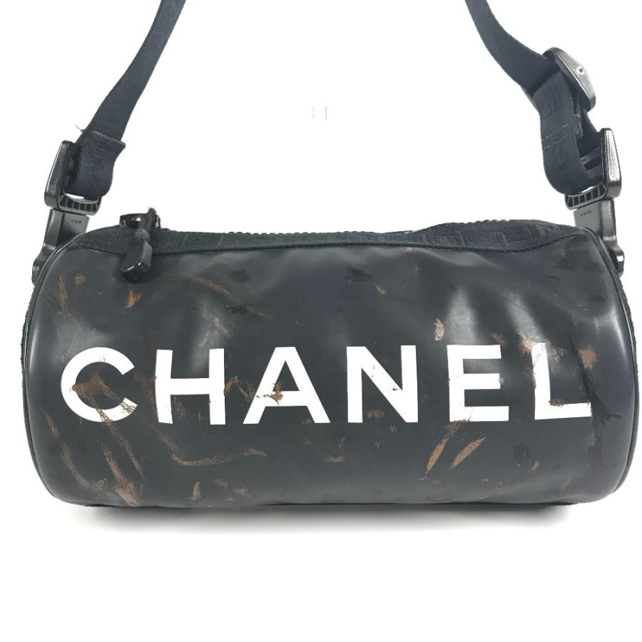 CHANEL シャネル CC ココマーク ロゴ 筒形 ショルダーバッグ ワンショルダー  スポーツ ショルダーバッグ ブラック ユニセックス【中古】 | CHANEL | 01